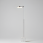 Stylish Marble Effect and Metal Floor Lamp - LED