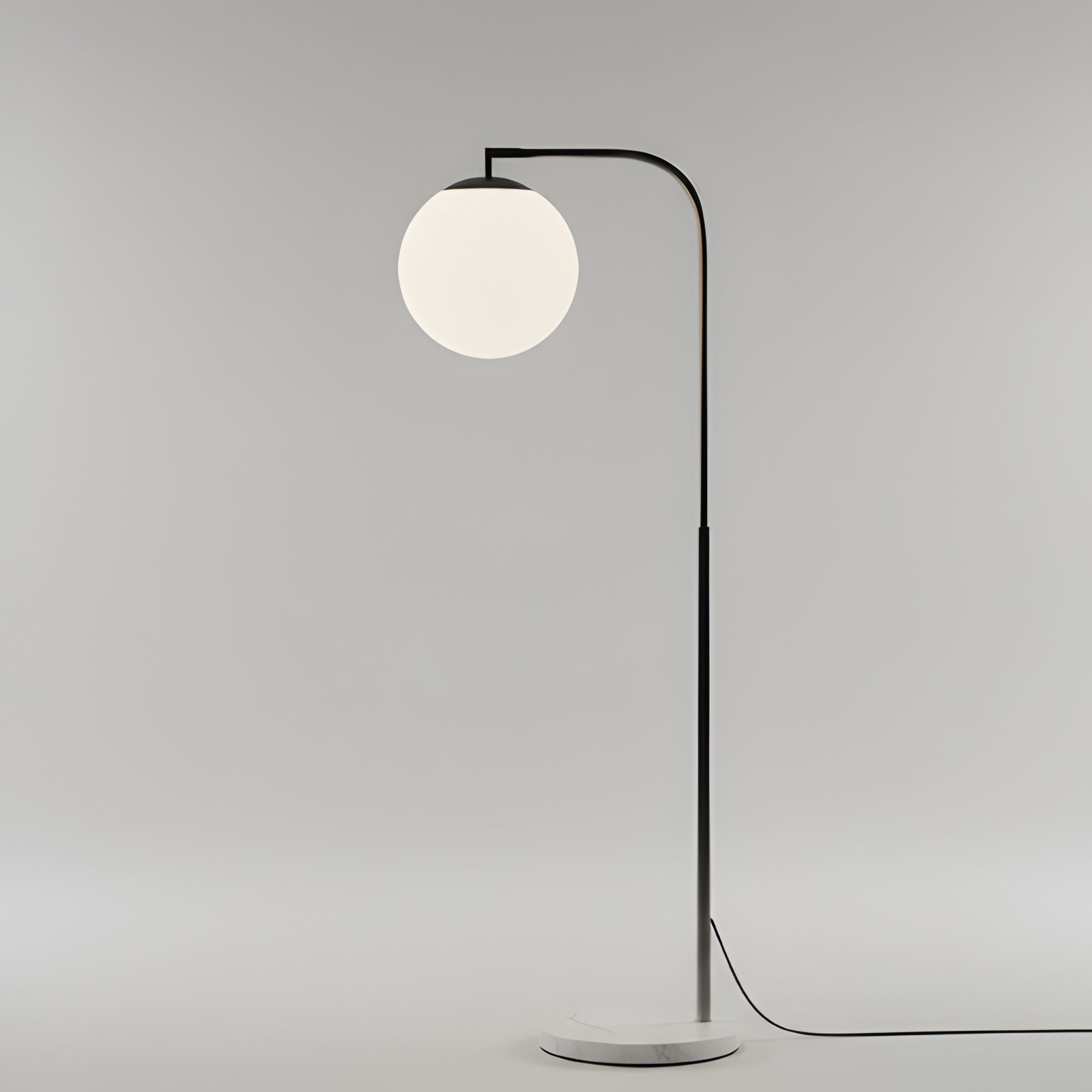 Sleek Black Metal Floor Lamp - LED
