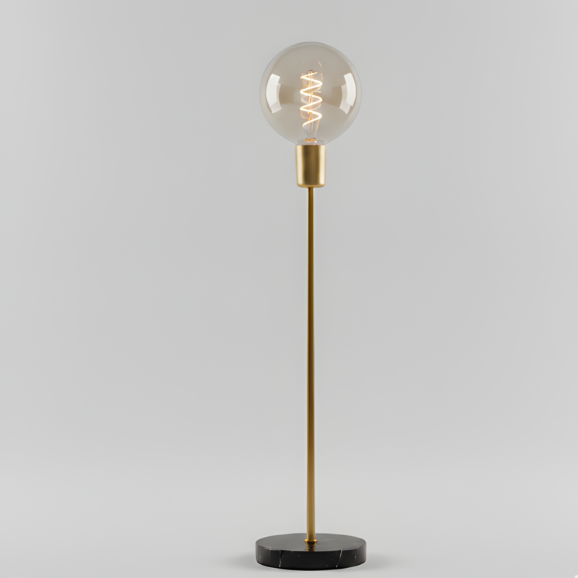 Minimalist Marble & Brass Lamp - Mains Powered