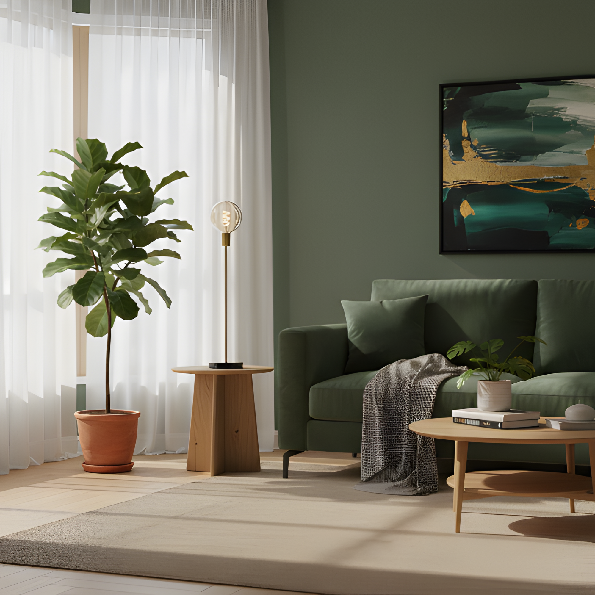 Minimalist Marble & Brass Lamp - Mains Powered