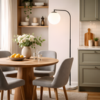 Sleek Black Metal Floor Lamp - LED