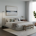 Stylish Marble Effect and Metal Floor Lamp - LED