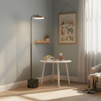 Stylish Marble Effect and Metal Floor Lamp - LED