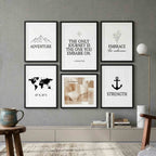 Black Frame Quote Print - THE JOURNEY YOU EMBARK ON